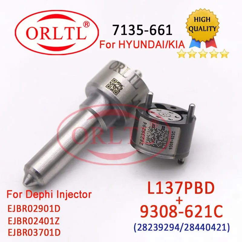 ORLTL L137PRD + 9308-621C Common Rail Repair Kits 7135-661 Diesel Fuel Valve 9308621C For KIA 33801-4X810 EJBR03701D EJBR02401Z