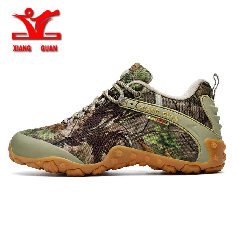 XIANGGUAN men hiking shoes outdoor waterproof hunting shoes camping tactical boots skid wear resistant rock climbing shoes women