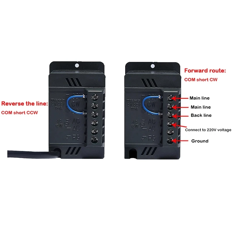 US-52 AC 220V Motor Speed Controller 6-400W Adjustable with CW/CCW Reversible Control for Food Machinery & Mining Equipment
