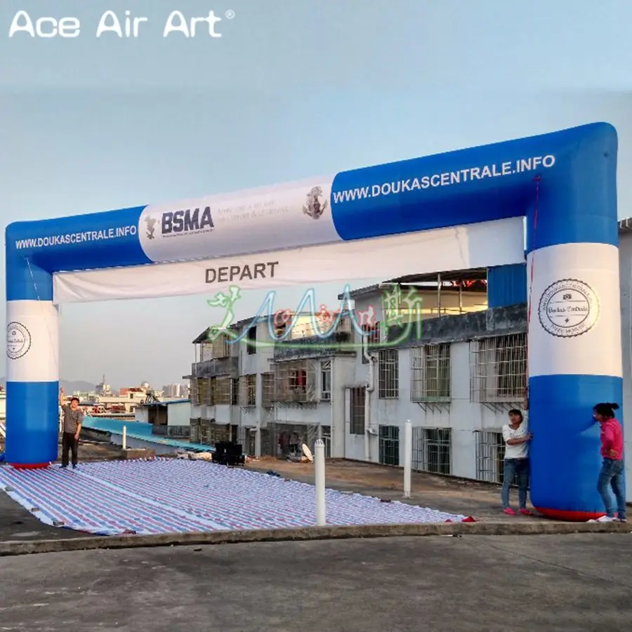 

Giant Customized Inflatable Start Finish Line, Archway Entrance Bows for Sport Game, Come with Free Air Blower, 12m x 6m