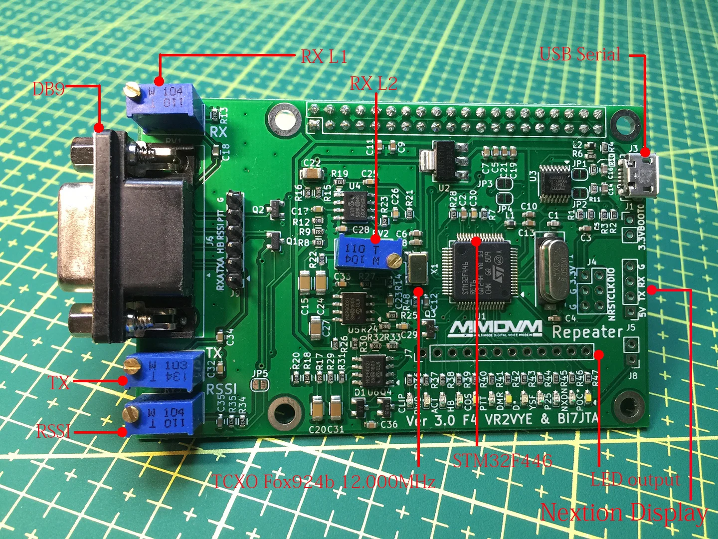 Imagem -02 - por Bi7jta Mmdvm Repetidor Board V3f4 para Dmr C4fm Ysfnxdn Dstar Pocsag P25 Suporte Usb Raspberry Pi4 pi 4b