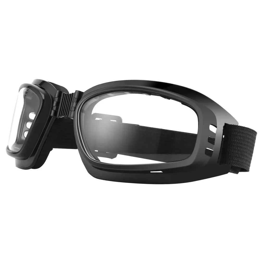 Foldable Vintage Motorcycle Glasses Windproof Goggles Ski Snowboard Glasses Off Road Racing Eyewear Dustproof Goggles