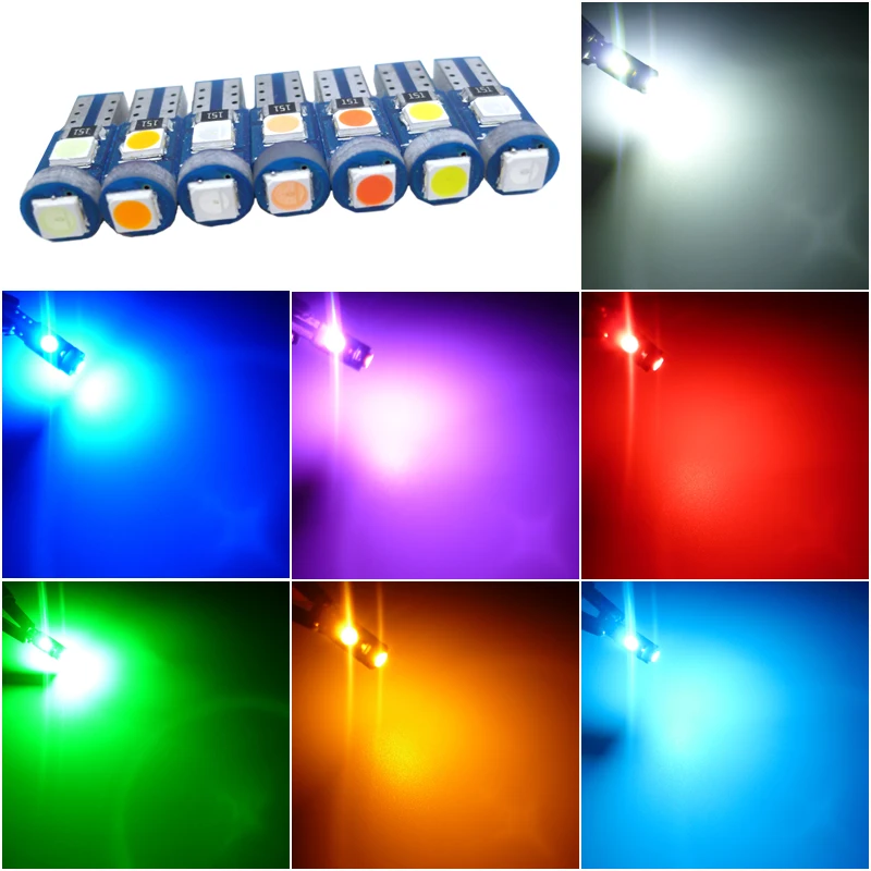 10pcs T5 Led Bulb Car Interior Dashboard Lights Warming Indicator For Mercedes Benz W212 W124 W140 W163 W202 W203 W204 W210 W211