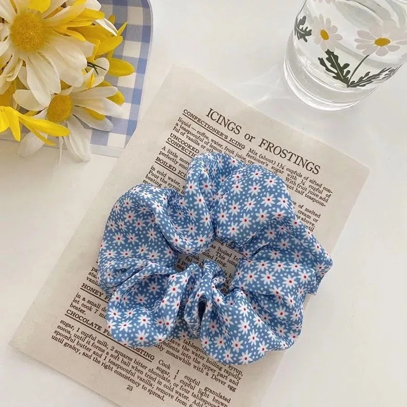 New Spring Summer Sweet Candy Colors Soft  Fabric Chiffon Girls Women  Elastic Hair Band Hair Ropes Hair Accessories Headwear image 6