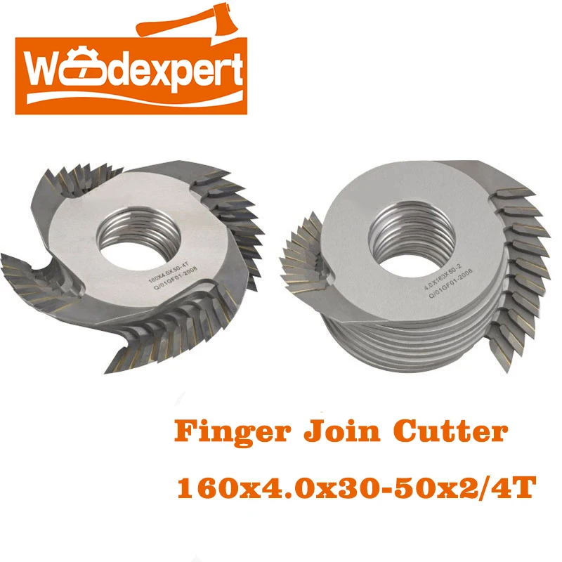 Finger Joint Shaper Cutter Carbide TCT for Wood Splicing/Finger Shaper/Tenon Machine 160mmx4.0mm Cutting Deepth 12mm,5PCS