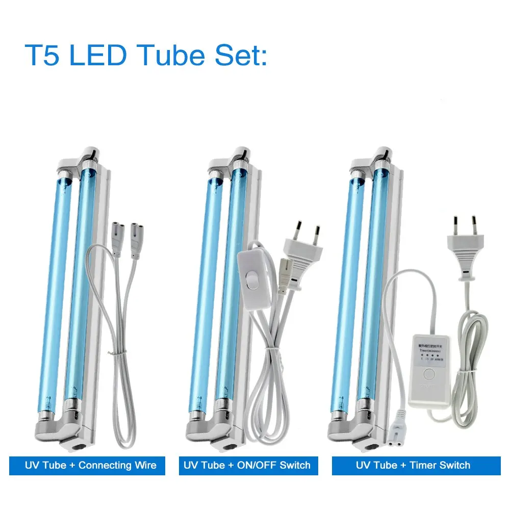 16W/220V UV-keimtötende Lampe UVC-Sterilisator Kill Dust Mite Eliminator 254nm Doppelt sterilisierte UV-Quarzlampe für Zuhause