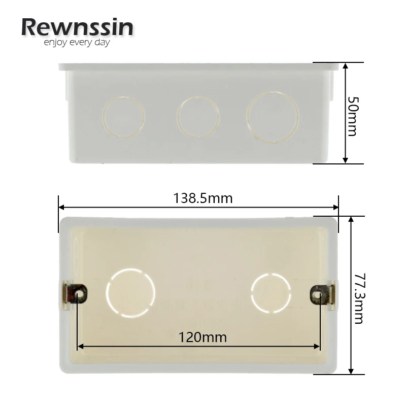 Concealed Wall Mounting Box High Quality Plastic Box 146mm*86mm White Plastic Inner Box For 146 Type Power Switch And Socket