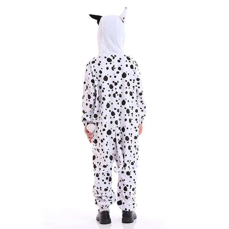 Dalmatian Cosplay Child Halloween Animal Costume Flannel Cute Boy Girl Cartoon Long-Sleeved Winter Casual Kids Pajamas Clothes