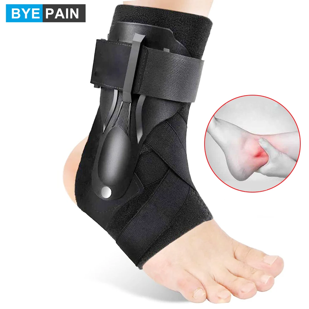 

Strong Ankle Brace for Sprained Ankle, Ankle Support Brace with Side Stabilizers for Men Women , Ankle Splint Stabilizer Sport