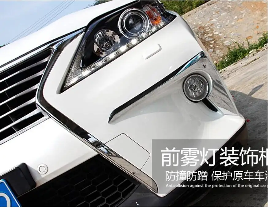 JINGHANG ABS Chrome Front + Rear Fog lamp Light Cover Trim For LEXUS RX270 RX350 RX450 RX450H 2012 2013 2014 2015 Free Shipping