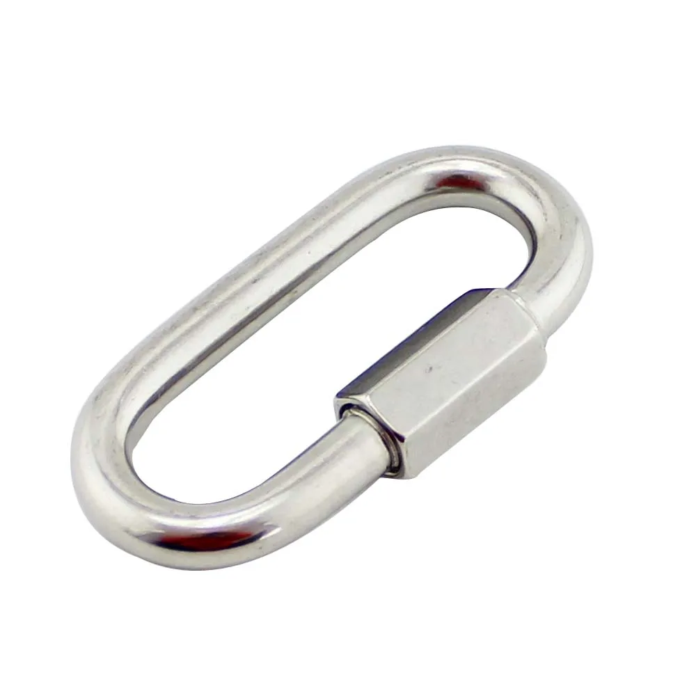 1PCS Quick Link Stainless Steel 304 Chain Connector Heavy Duty D Shape Locking Looks for and Outdoor Equipment