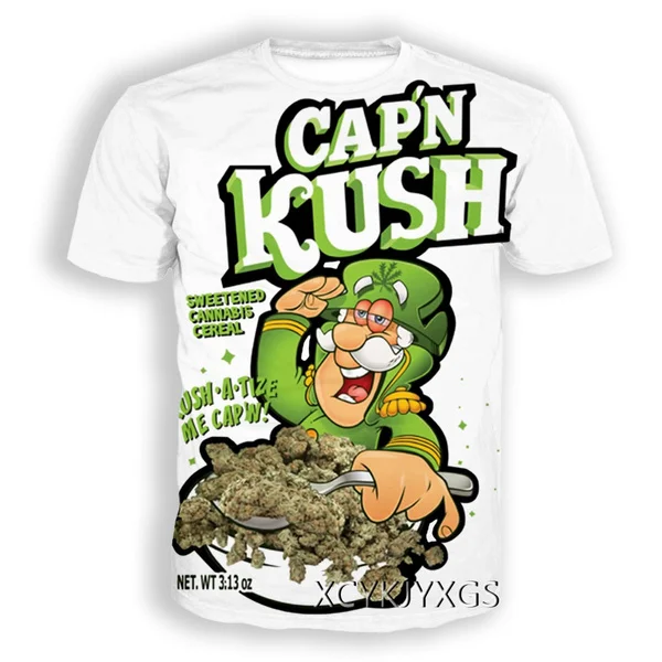 

Повседневная одежда Cap'n Kush с 3D принтом, новая модная мужская и женская футболка, брюки, графические футболки в стиле Харадзюку