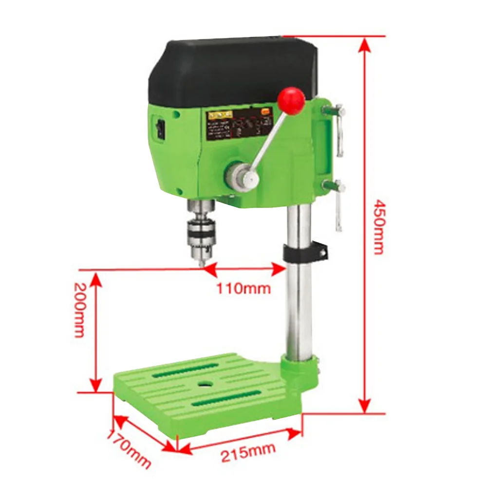 ALLSOME High Variable Speed Bench Drill Press 480W Drilling Machine Drilling Chuck 1-10mm For DIY Wood Metal Electric Tools