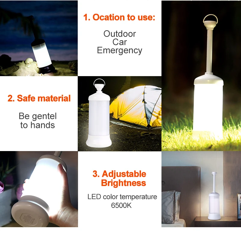 

LED night lamp USB Flashing Roadside Emergency Beacon Flares Camping Lanterns Light for Hiking Camping Emergencies Protable lamp