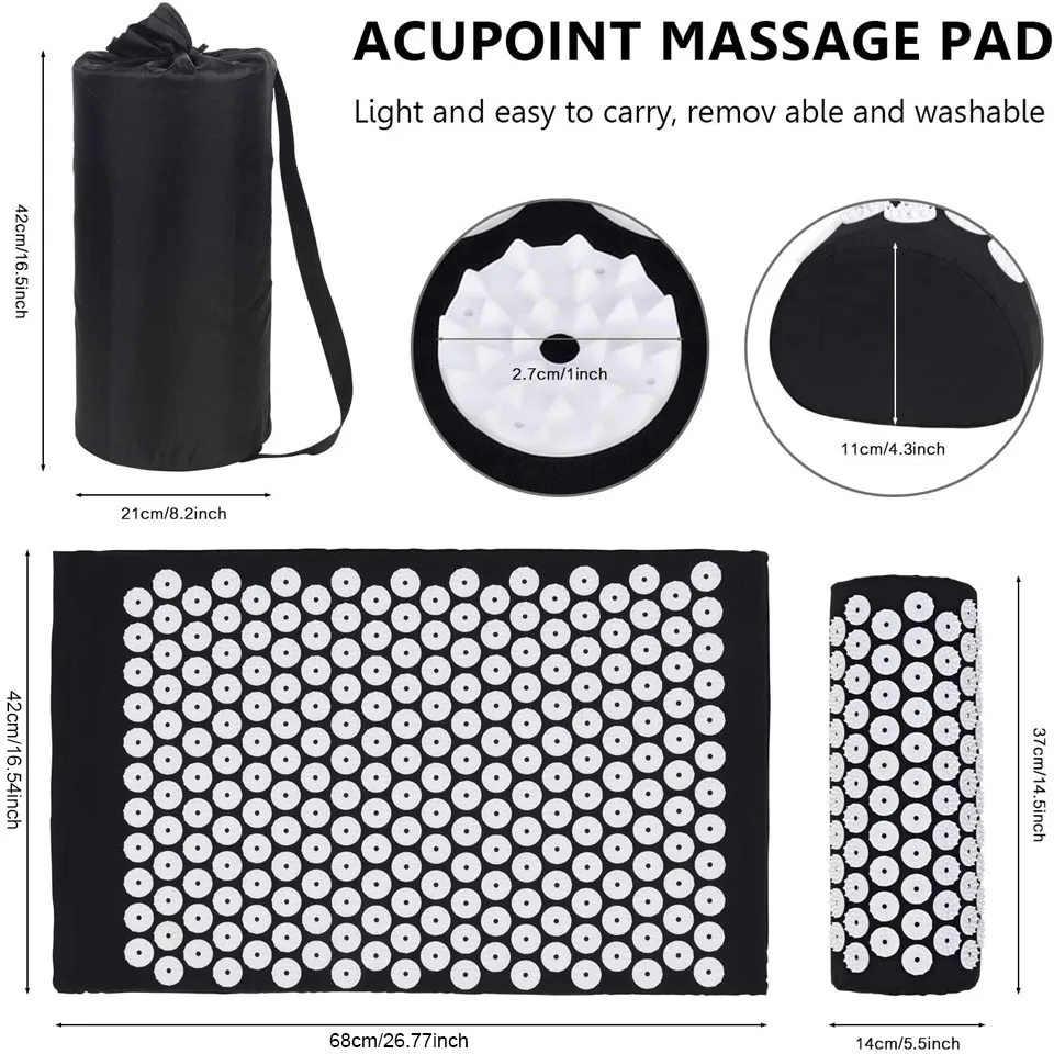 Acupressure Mat Massage Mat Body Neck Back Massager Pain Relieve Massage Pillow Massage Mat