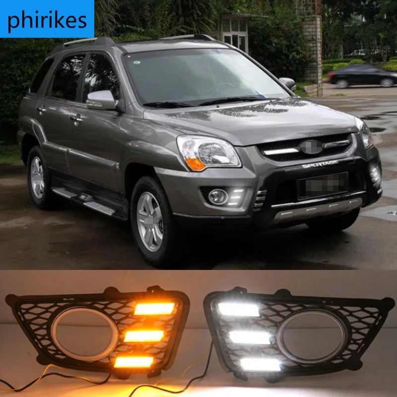 

2PCS LED Daytime Running Light For Kia Sportage 2009-2012 Dimming Style Relay Waterproof ABS 12V Car LED DRL Lamp Daylight