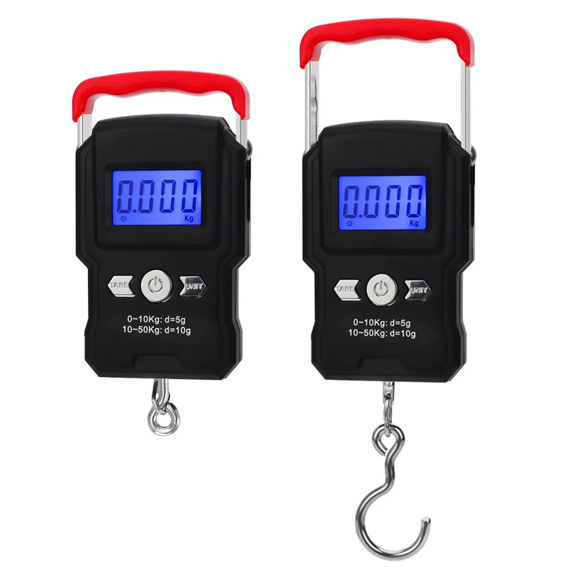 50kg mini electronic weighing express scale spring portable electronic scale hanging hook fishing scale sensor weights balance