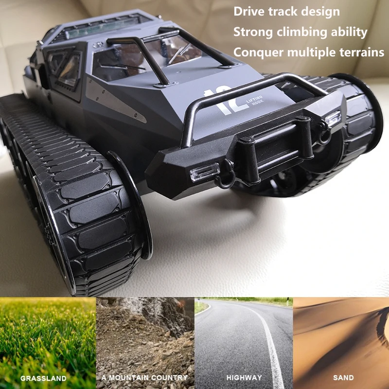 2.4G RC Drift Tank Car 1:12 High Speed 12km/h Full Proportional Control Vehicle Models 5M Wading Depth Gull-wing Door