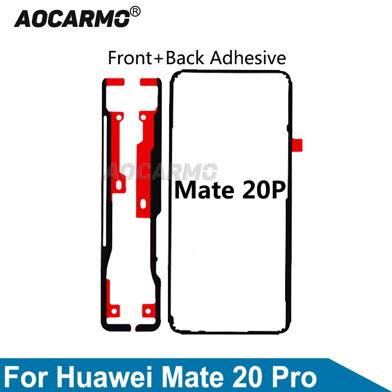 Aocarmo For Huawei Mate 20 Pro Back Cover LCD Touch Screen Adhesive Rear Glue Tape Sticker view 2