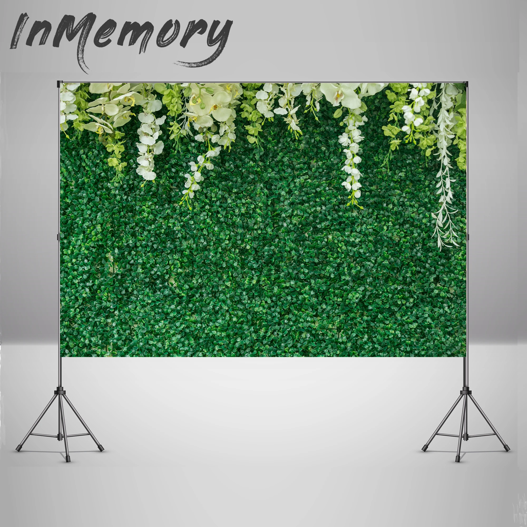 Green Grass Photo Background Flower Wedding Party Decoration Banner Birthday Photography Backdrop Photocall Vinyl