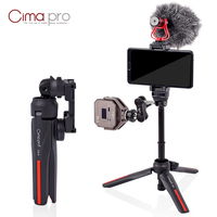 XILETU CD5 Vlog Mini Tripod with 360° Ball Head & Cold Shoe Selfie Stick Tabletop Tripod for Camera iPhone Android Phone DSLR