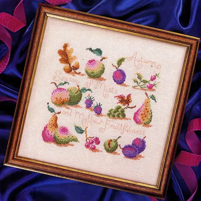 

T Cross126-5 autumn fruit precise printing cross stitch embroidery kits Top Quality Lovely Hot Sell Counted Cross Stitch Kit