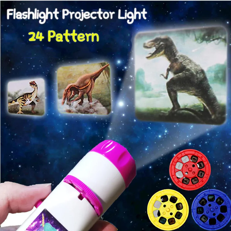 Proyector de dinosaurio de sirena para niños, juguete de bebé, linterna de historia para dormir, lámpara de estrella, juguete de iluminación,