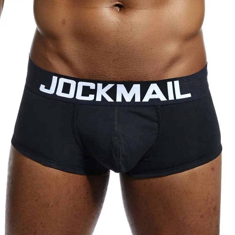 JOCKMAIL Brand Mens Underwear Boxer Trunks Cotton U Convex Pouch Cuecas Boxer Calzoncillos Hombre Man Boxer Shorts Gay Panties