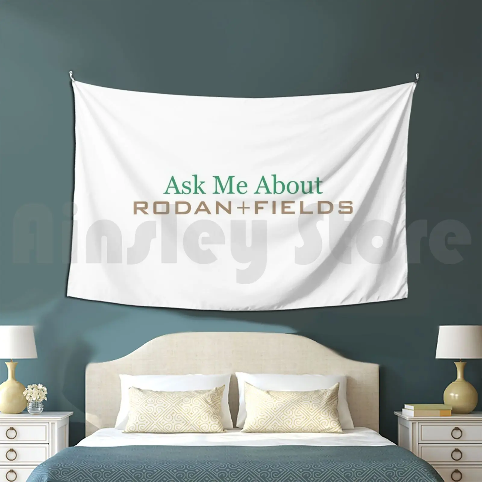 Rodan And Fields-Ask Me About R & F Marketing Tools For Mlm Consultants Tapestry Background Wall Hanging Bumper