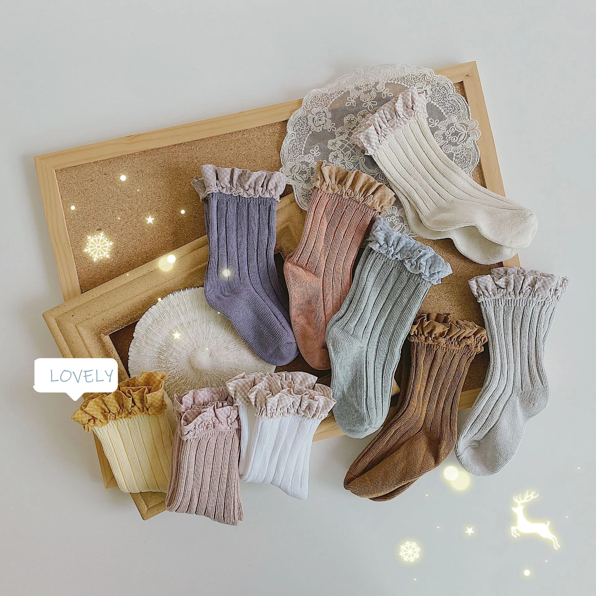 Baby Socks for Girls Children Foot Lace Hose Kids Cotton Stripe Stockings Infant Autumn Leg Warmer Princess Spanish Sock Newborn