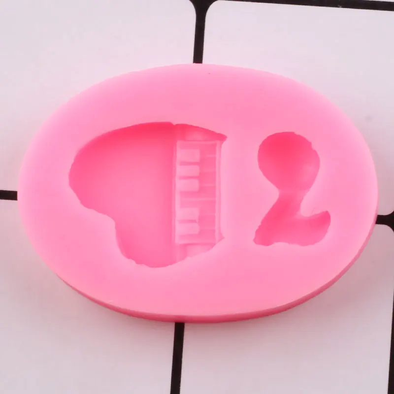 3D Piano Music Note Silicone Molds Cupcake Topper Fondant Cake Decorating Tools Cookie Candy Resin Clay Chocolate Gumpaste Mould