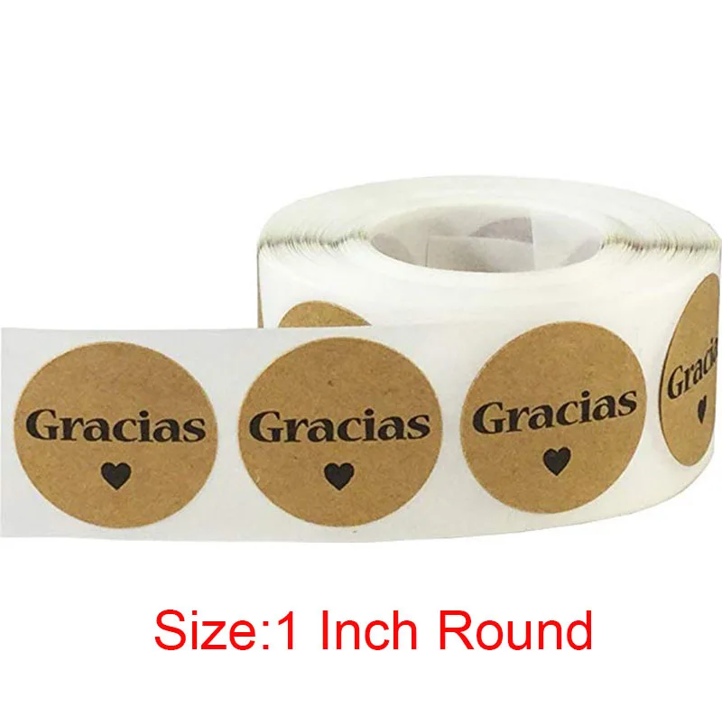 Gracias – étiquettes autocollantes personnalisées de remerciement espagnol, DIY bricolage, décoration de mariage, emballage cadeau de fête d'anniversaire, enveloppe