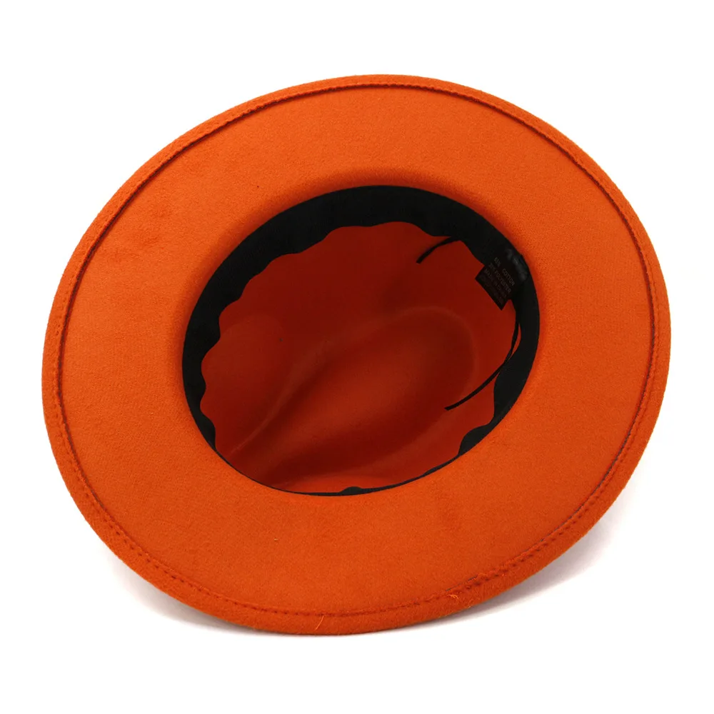 Classic British Fedora Hat Men Wome Orange Woolen Winter Felt Hats Fashion Jazz Hat Wholesale NEW 2020