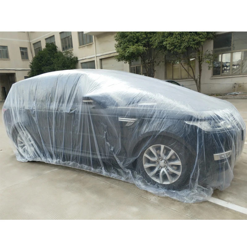 Plastic transparent pe automatic car cover waterproof