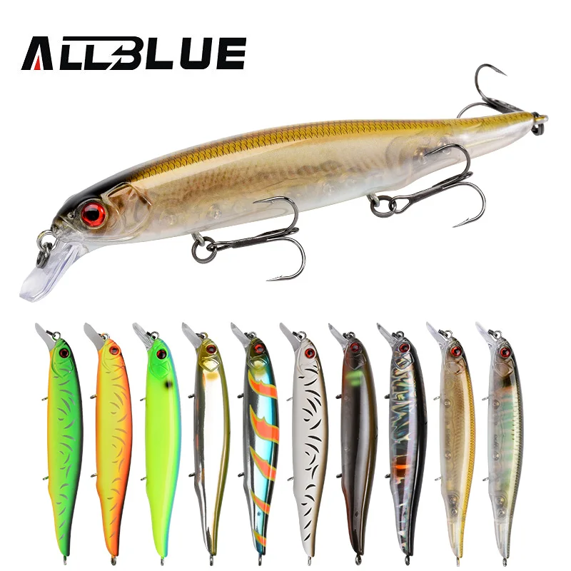 ALLBLUE MOHIST 130F Jerkbait Fishing Lure 130mm 20g Rapid Floating Wobbler Shallow Diving Minnow Pike Bait Fishing Tackle Hooks