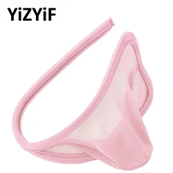 Thongs Men See Through Sheer Mesh Lingerie Bulge Pouch C-String Thong Briefs Underwear Swimwear Swimsuit Panties Bathing Suit