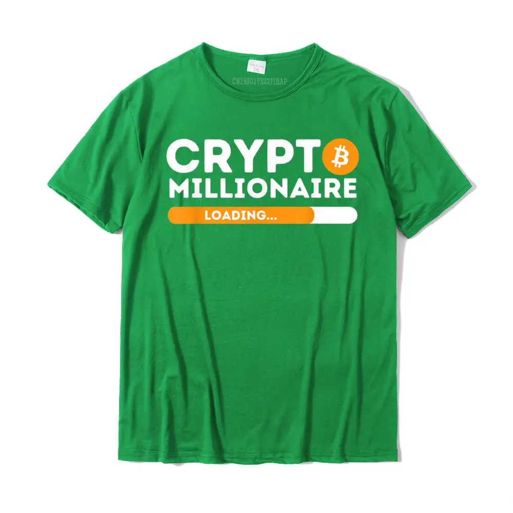 Crypto Millionaire Loading BTC Trader Bitcoin Investor T-Shirt Camisas Customized T Shirts Cotton Men Tops & Tees Leisure