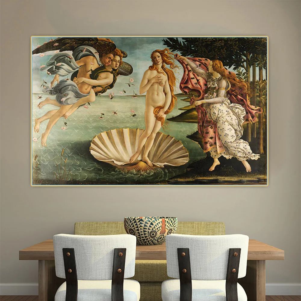 Citon Sandro Botticelli《The Birth Of Venus》Canvas Art Oil Painting Artwork Poster Picture Wall Background Decor Home Decoration