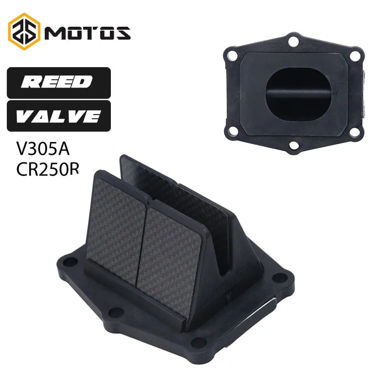 ZS MOTOS Carbon Fiber Intake Reed Valve For HOND CR250R Motorcycle Intake Reed Valve For VForce3 V305A