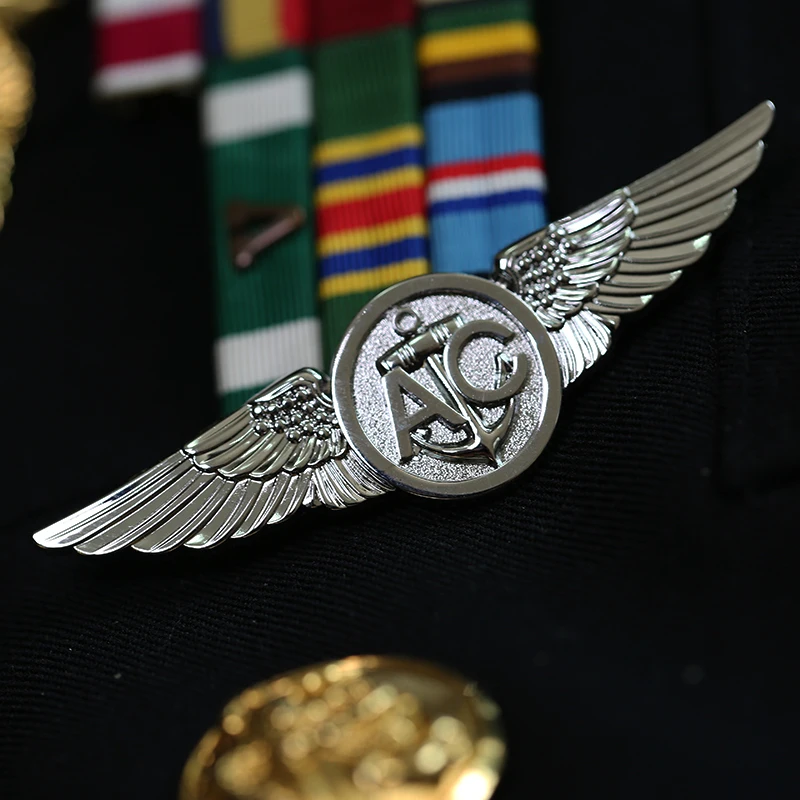 AC Flight Chapter Military Fan Metal Badge Service Chapter Military Medal Epaulette Unit Chapter USNAVY Cap badge