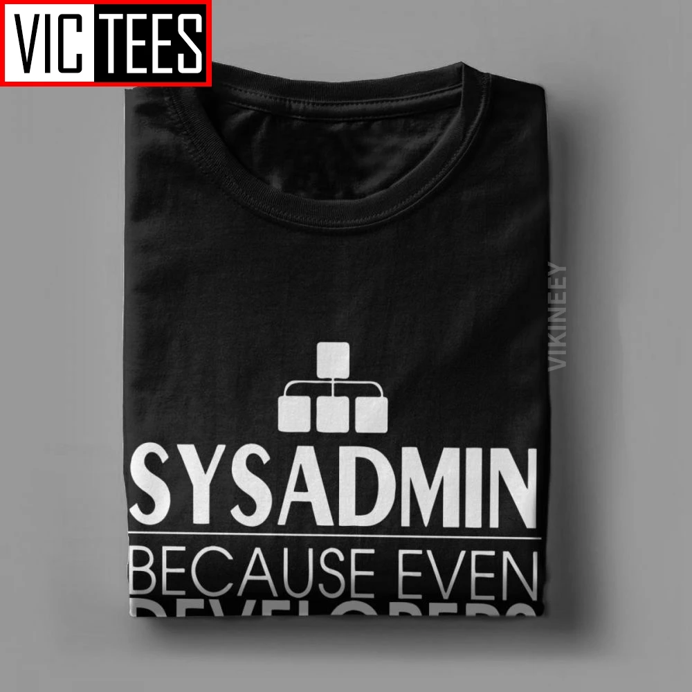 Men Tshirt Sysadmin Developers Heroes Cotton Linux Sysadmin Unix Debian Ubuntu Administrator T Shirt Camisas Hombre Wholesale