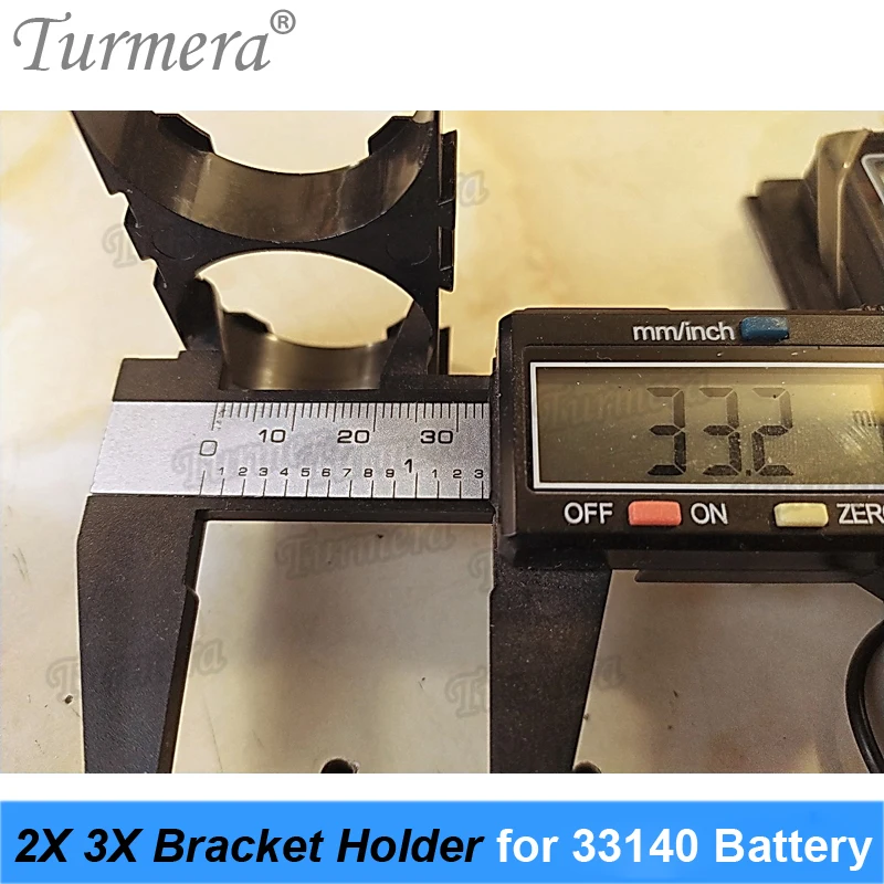 Turmera 2X 3X uchwyt wspornika do 3.2V 33140 Lifepo4 bezpieczeństwo baterii antywibracyjna obudowa z tworzywa sztucznego zmontowany w zestaw