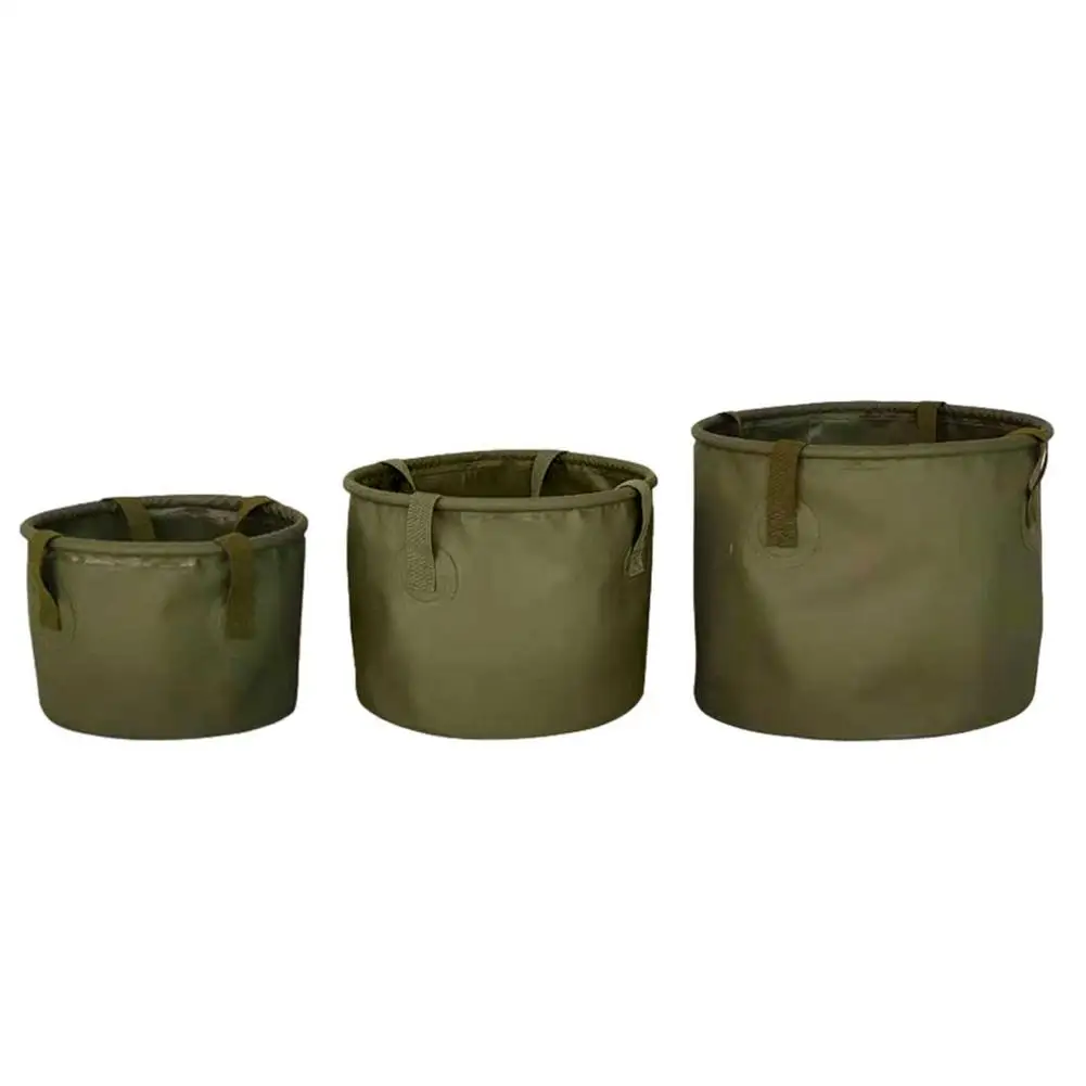 Portable Foldable Water Basin PVC Leak-proof Fishing Bucket Waterproof Fishing Barrel Storage Bag For Camping Fishing 7/13/2 L