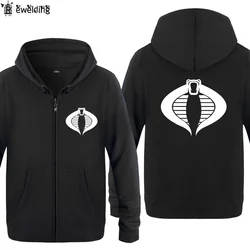 Zipper Hoodies Men Rise of Cobra COBRA GI JOE Printed Mens Hoodie Fleece Long Sleeve Man's Jacket Sweatshirt Tracksuit Coat New