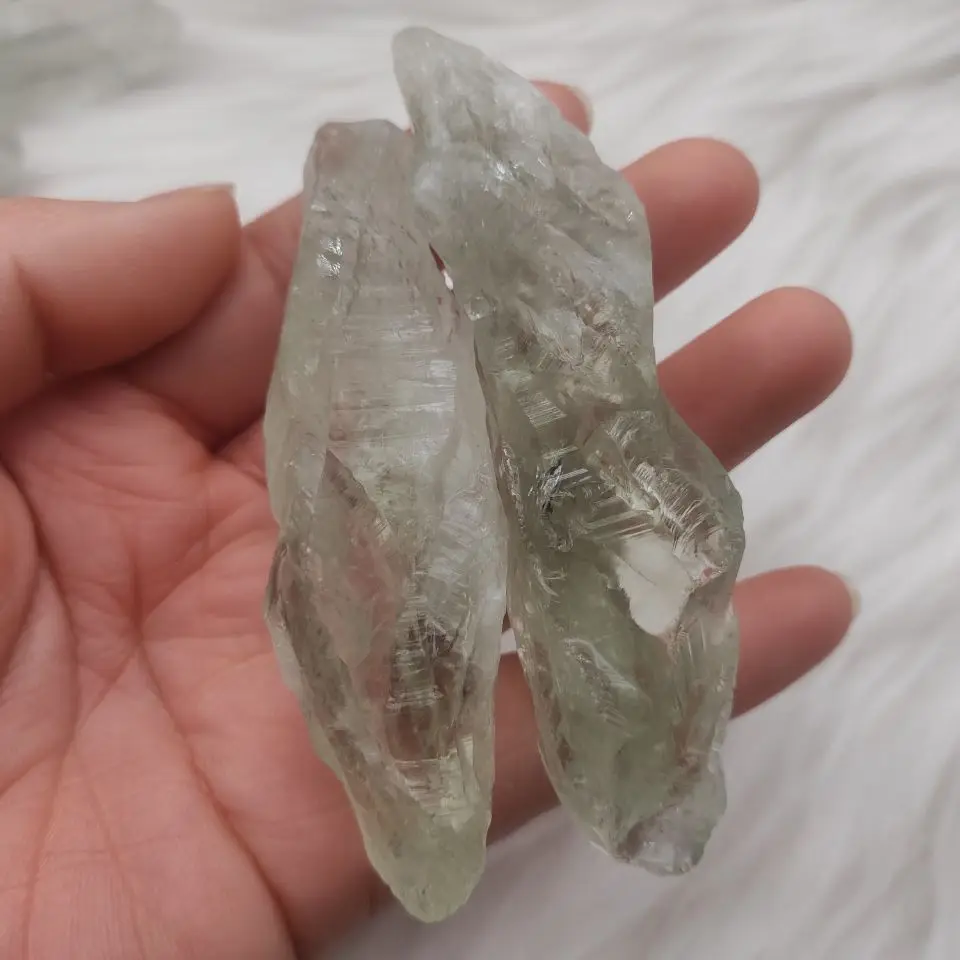 2pcs  Green Kyanite Crystals Unpolished Minerals High Grade Raw Stone