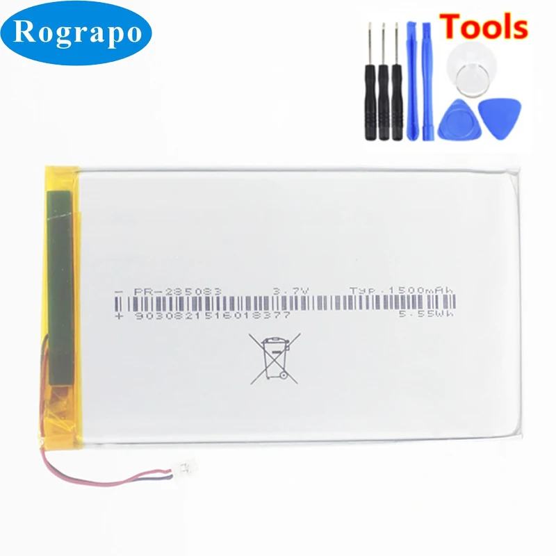 New Battery For Kobo Glo HD Tolino PR-285083 Accumulator 3.7V 1500mAh Replacement Batterie 2-wire Plug+tools