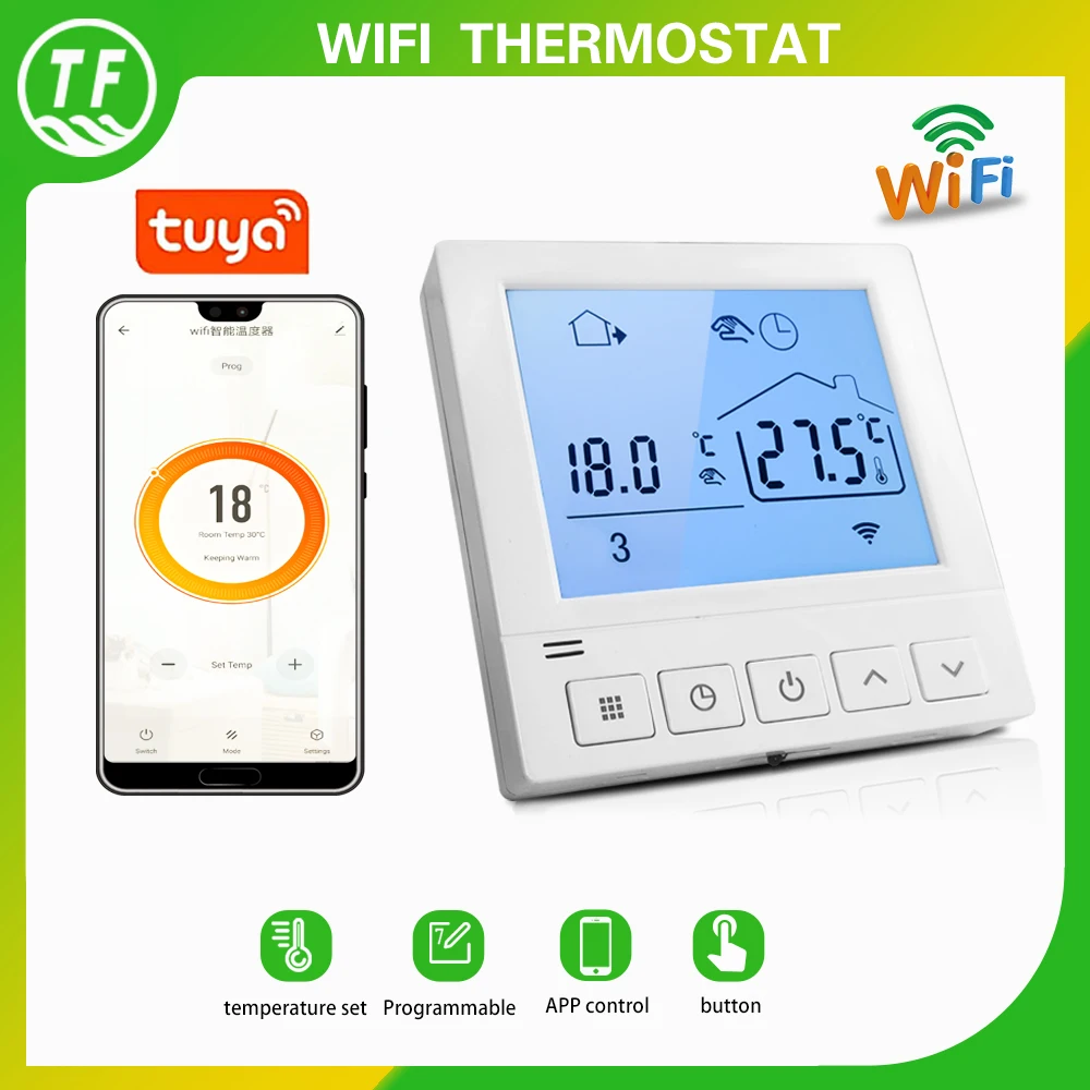 20a programação semanal tuya wifi termostato inteligente 220vac controlador de temperatura para aquecimento piso elétrico 2020 novo