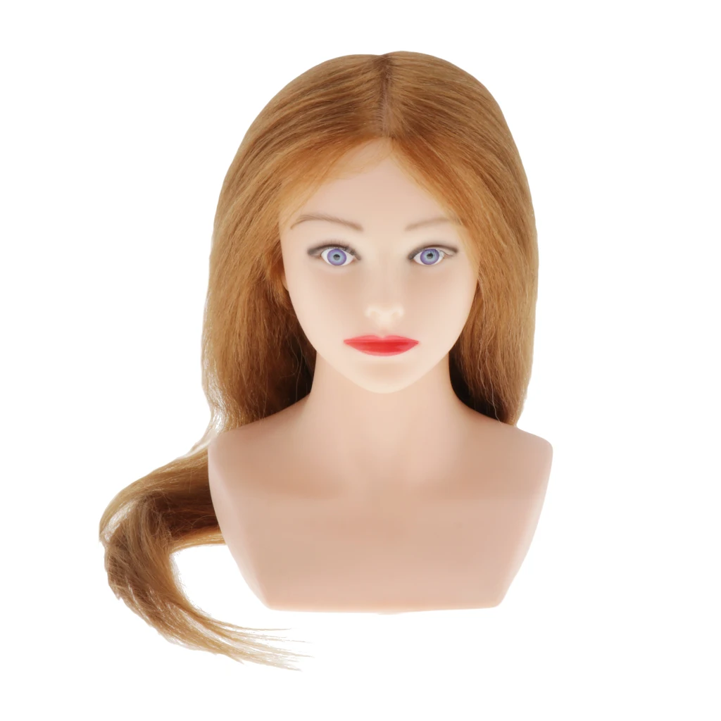 Salon Styling Cutting Mannequin Head Dolls Cosmetology Female Mannequin Hairdressing Styling Training Head 27 Inch