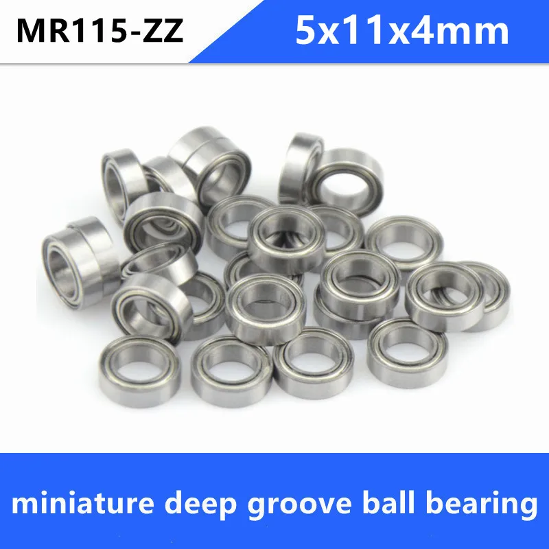 50/100/500pcs MR115ZZ 5*11*4mm L-1150ZZ miniature bearing MR115Z MR115 MR115-2Z deep groove ball bearing 5x11x4 mm