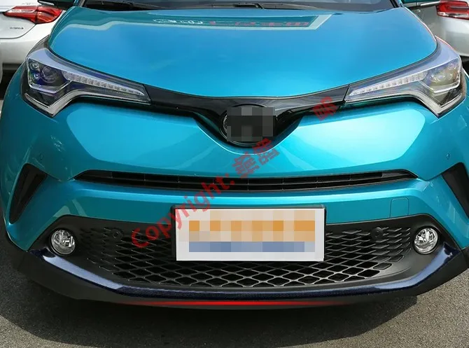 Carbon Fiber Style Front Bumper Cover Trim For Toyota C-HR CHR 2017 2018 2019 Car Accessories Stickers